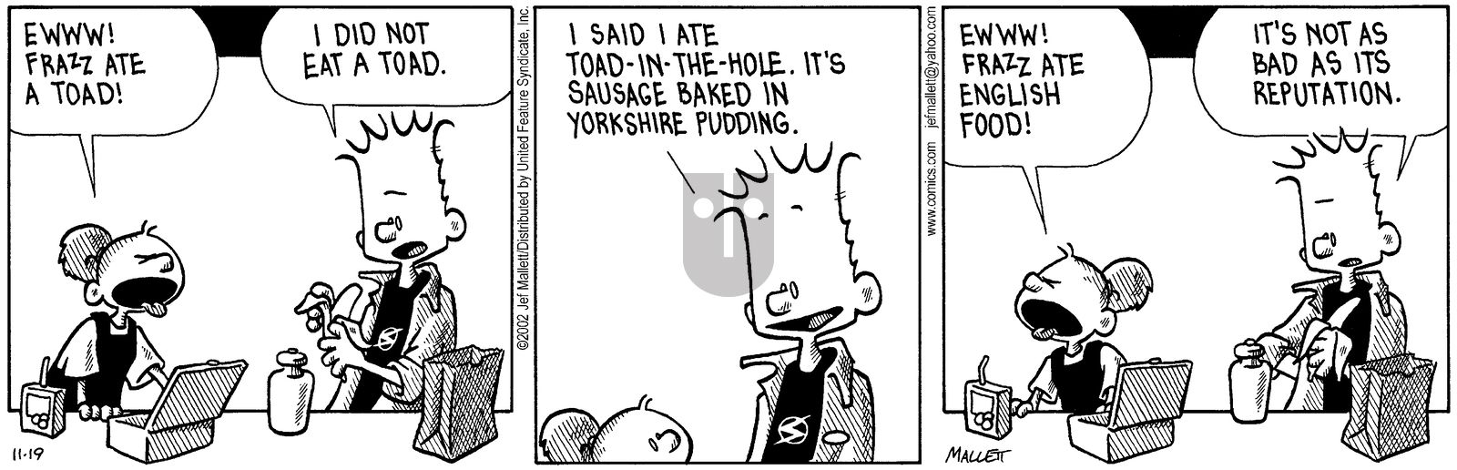 Frazz - Tuesday November 19, 2002 Comic Strip