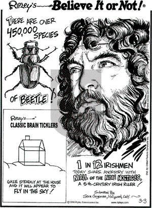 Ripley's Believe It or Not on Friday March 3, 2006 Comic Strip