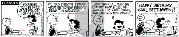 Peanuts on Monday December 14, 1959 Comic Strip
