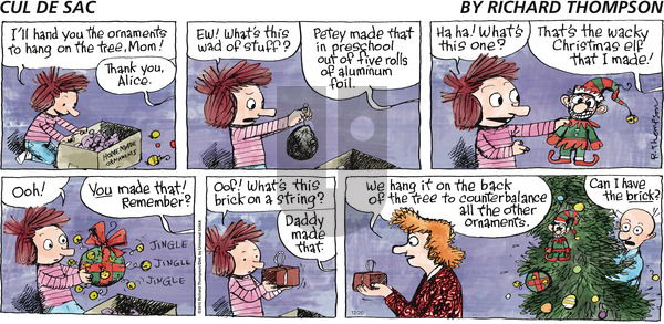 Cul de Sac on Sunday December 20, 2015 Comic Strip