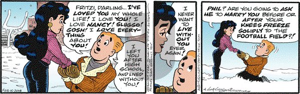 Nancy on Thursday February 15, 2018 Comic Strip