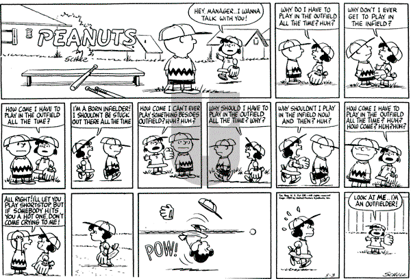 Peanuts - Sunday May 3, 1959 Comic Strip
