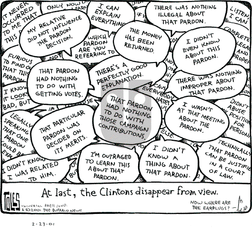 Tom Toles on Thursday March 15, 2001 Comic Strip