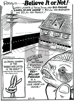 Ripley's Believe It or Not on Monday October 5, 1998 Comic Strip