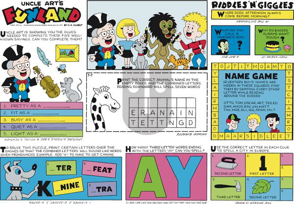Uncle Art's Funland on Sunday July 7, 2024 Comic Strip