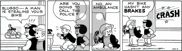 Nancy on Friday April 8, 1955 Comic Strip