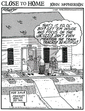 Close to Home on Wednesday July 3, 1996 Comic Strip