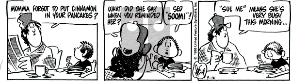 Rose is Rose on Wednesday November 14, 1990 Comic Strip