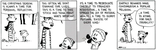 Calvin and Hobbes on Monday December 8, 2025 Comic Strip