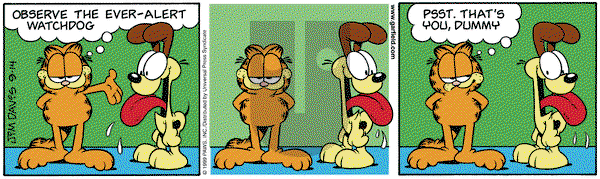 Garfield on Tuesday September 14, 1999 Comic Strip
