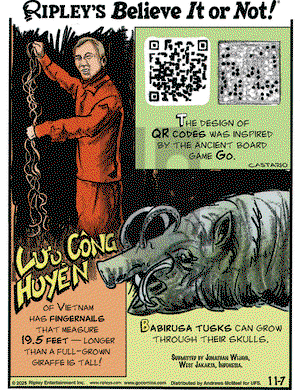 Ripley's Believe It or Not on Friday November 7, 2025 Comic Strip