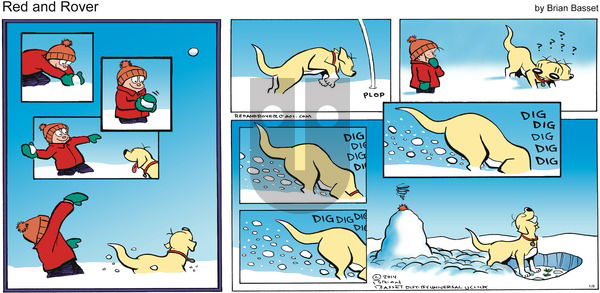 Red and Rover on Sunday January 8, 2017 Comic Strip