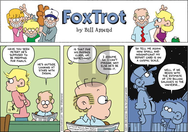 FoxTrot on Sunday May 22, 2011 Comic Strip