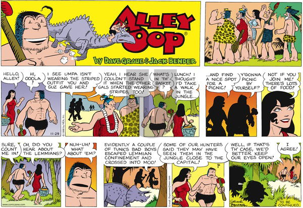 Alley Oop on Sunday November 29, 1998 Comic Strip