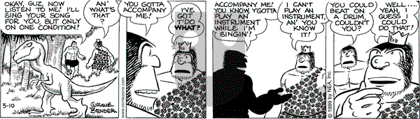 Alley Oop on Wednesday March 10, 1999 Comic Strip