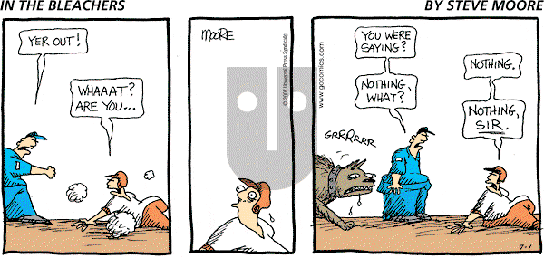 In the Bleachers on Sunday July 1, 2007 Comic Strip