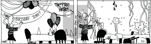 The Buckets on Friday August 9, 1996 Comic Strip