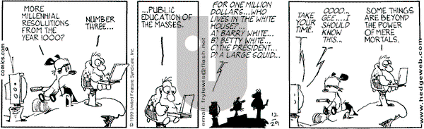 Over the Hedge on Wednesday December 29, 1999 Comic Strip