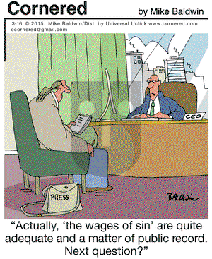 Cornered on Monday March 16, 2015 Comic Strip