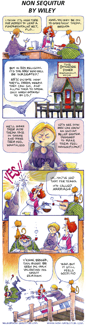 Non Sequitur on Saturday June 8, 2002 Comic Strip