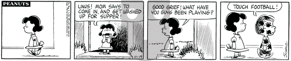 Peanuts on Thursday November 19, 1964 Comic Strip