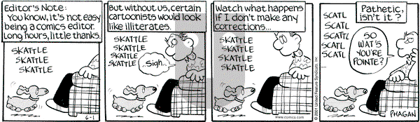 Drabble on Friday June 1, 2001 Comic Strip