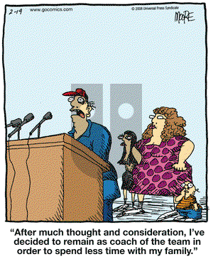 In the Bleachers on Tuesday February 19, 2008 Comic Strip