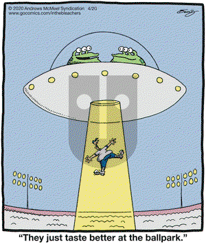 In the Bleachers on Monday April 20, 2020 Comic Strip