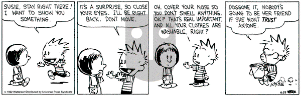 Calvin and Hobbes on Monday June 29, 1992 Comic Strip