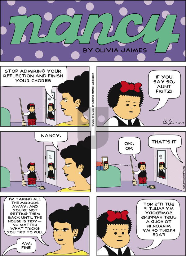 Nancy on Sunday July 28, 2019 Comic Strip