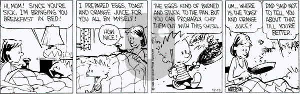 Calvin and Hobbes - Tuesday December 13, 2011 Comic Strip