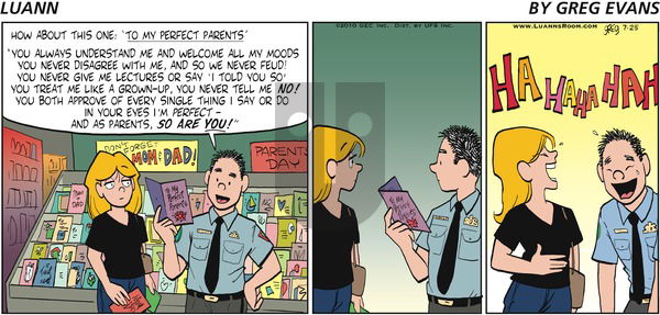 Luann on Sunday July 25, 2010 Comic Strip