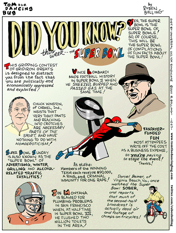 Tom the Dancing Bug on Friday February 4, 2011 Comic Strip