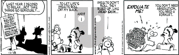 Over the Hedge on Friday December 28, 2001 Comic Strip