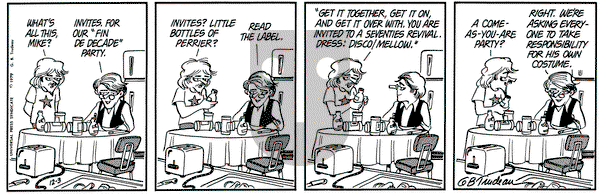 Doonesbury on Monday December 3, 1979 Comic Strip
