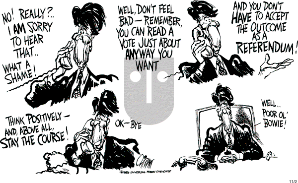 Pat Oliphant - Tuesday November 2, 1982 Comic Strip