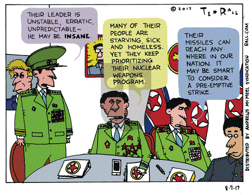 Ted Rall on Monday August 7, 2017 Comic Strip