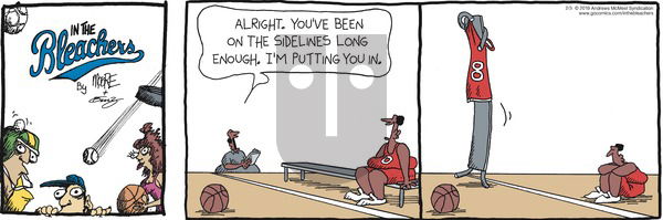 In the Bleachers on Sunday February 3, 2019 Comic Strip
