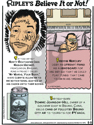 Ripley's Believe It or Not - Friday June 9, 2023 Comic Strip