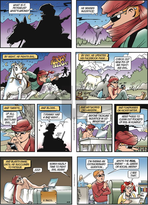 Doonesbury on Sunday April 21, 2013 Comic Strip