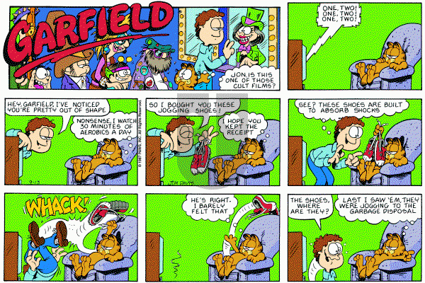 Garfield on Sunday September 13, 1987 Comic Strip