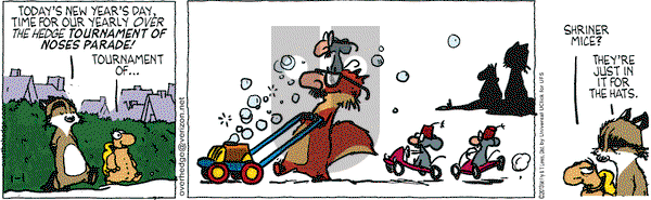 Over the Hedge on Tuesday January 1, 2013 Comic Strip
