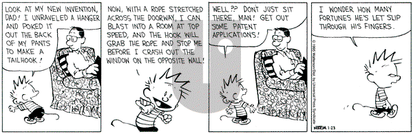 Calvin and Hobbes on Monday January 23, 1995 Comic Strip