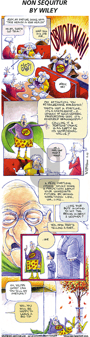 Non Sequitur on Sunday September 23, 2001 Comic Strip