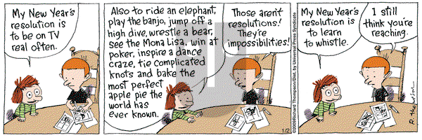 Cul de Sac on Friday January 2, 2009 Comic Strip