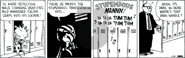 Calvin and Hobbes - Friday February 26, 1993 Comic Strip