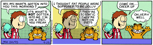 Garfield on Monday September 25, 1989 Comic Strip