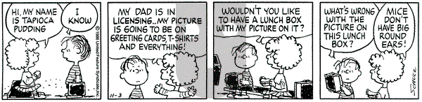 Peanuts on Monday November 3, 1986 Comic Strip