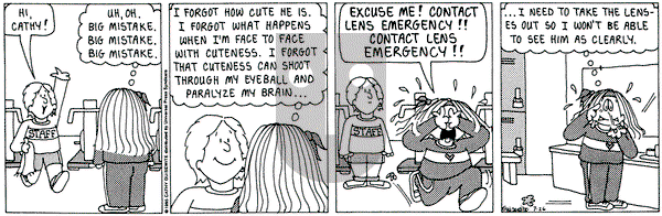 Cathy Classics on Wednesday July 26, 1995 Comic Strip