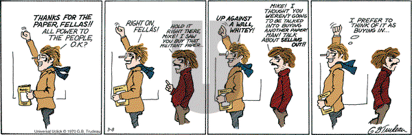 Doonesbury on Saturday March 8, 2014 Comic Strip